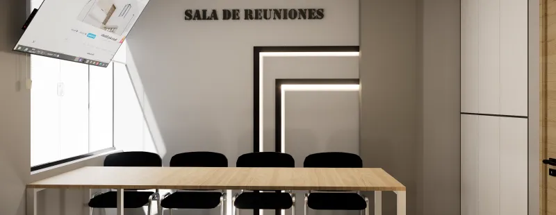 Sala de reuniones para 6 personas con Pantalla 4K en Comas